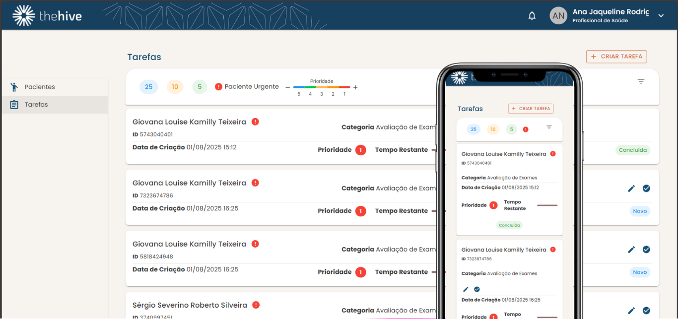 Interface do Sistema The Hive